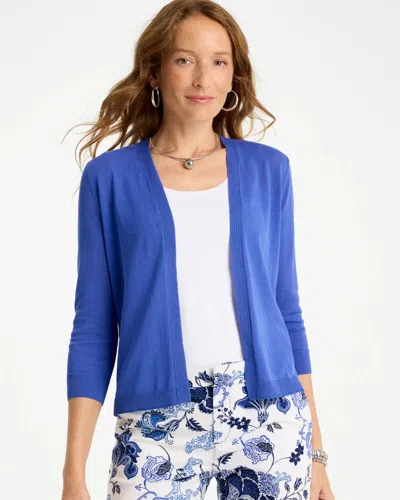 Chico's Summer Romance Cardigan Sweater In Amparo Blue