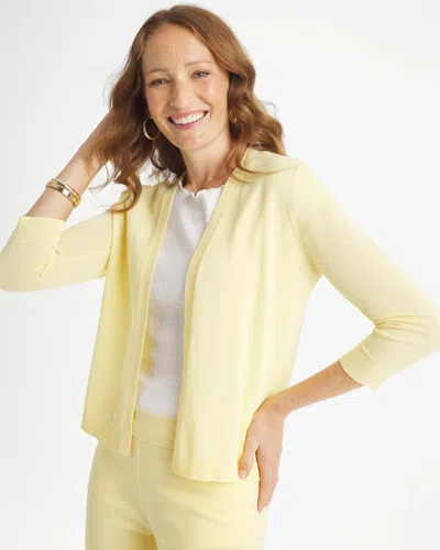 Chico's Summer Romance Cardigan Sweater In Yellow