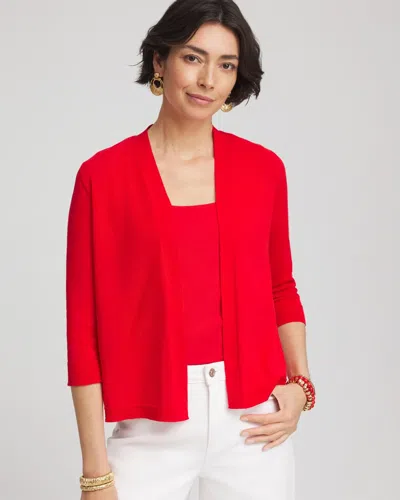 Chico's Summer Romance Short Cardigan Sweater In