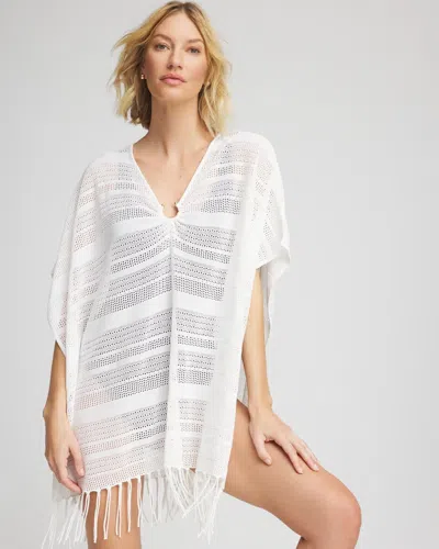 Chico's Sweater Swim Cover-up In White