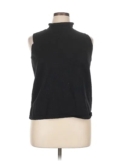 Pre-owned Chico's Sweater Vest In Black