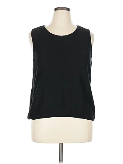 Pre-owned Chico's Sweater Vest In Black
