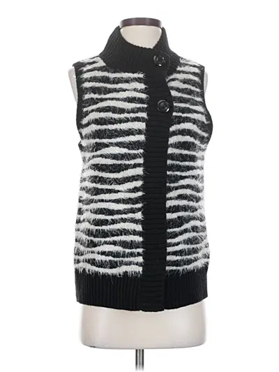 Pre-owned Chico's Sweater Vest In Black