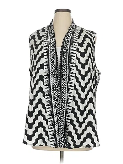 Pre-owned Chico's Sweater Vest In Black