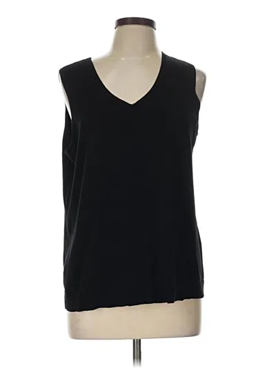 Pre-owned Chico's Sweater Vest In Black
