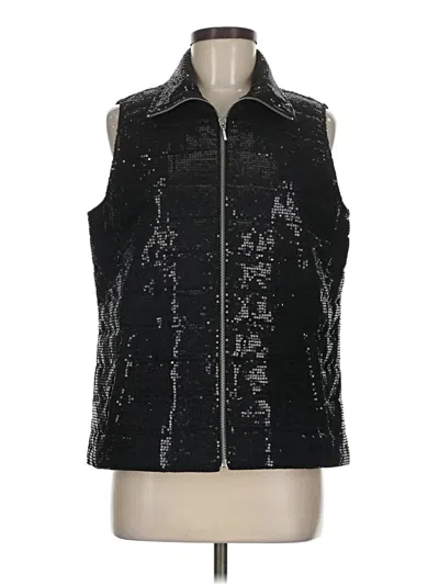 Pre-owned Chico's Sweater Vest In Black