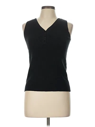 Pre-owned Chico's Sweater Vest In Black