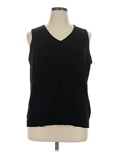 Pre-owned Chico's Sweater Vest In Black