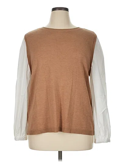 Pre-owned Chico's Sweater Vest In Brown