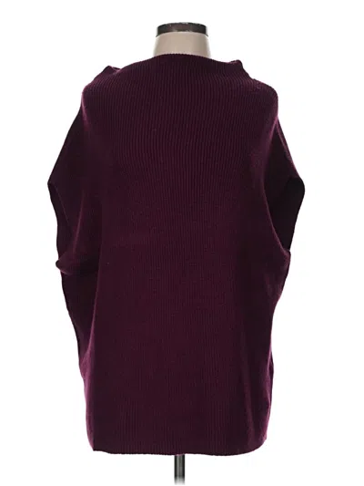 Pre-owned Chico's Sweater Vest In Burgundy