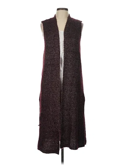 Pre-owned Chico's Sweater Vest In Burgundy