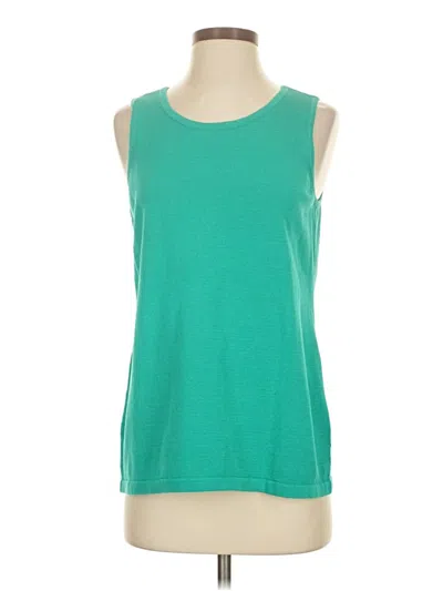 Pre-owned Chico's Sweater Vest In Green