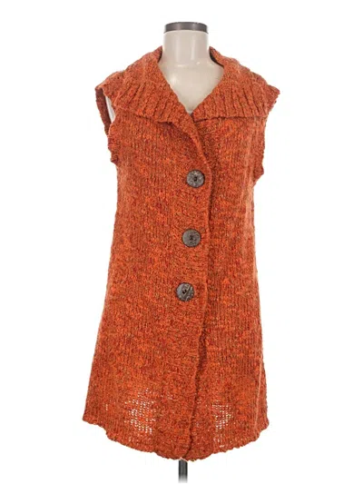Pre-owned Chico's Sweater Vest In Orange