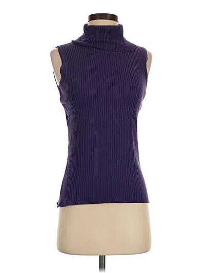 Pre-owned Chico's Sweater Vest In Purple