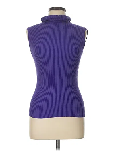 Pre-owned Chico's Sweater Vest In Purple