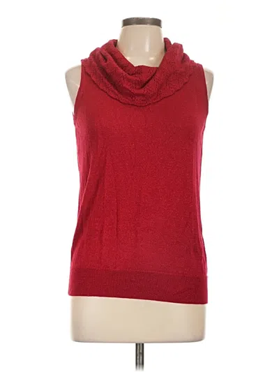 Pre-owned Chico's Sweater Vest In Red