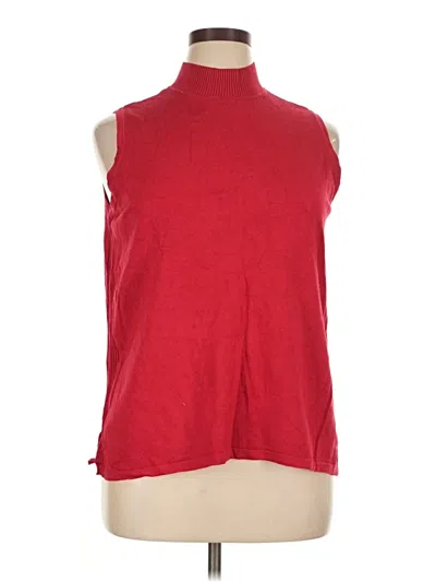 Pre-owned Chico's Sweater Vest In Red