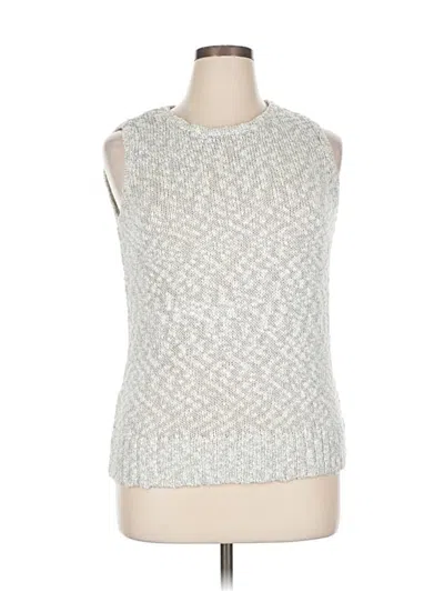 Pre-owned Chico's Sweater Vest In Silver
