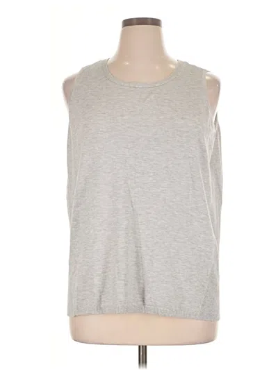 Pre-owned Chico's Sweater Vest In Silver