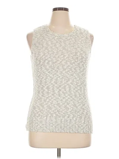 Pre-owned Chico's Sweater Vest In Silver