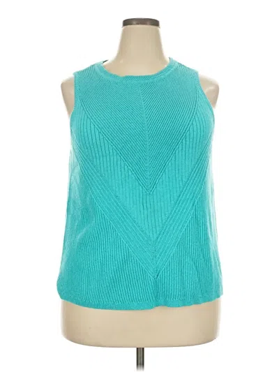 Pre-owned Chico's Sweater Vest In Teal