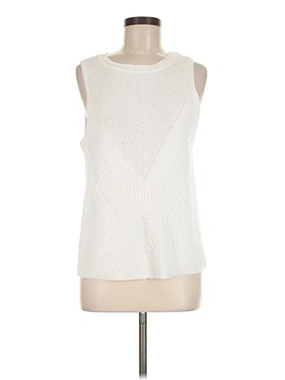 Pre-owned Chico's Sweater Vest In White