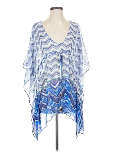 Pre-owned Chico's Swimsuit Cover Up In Blue