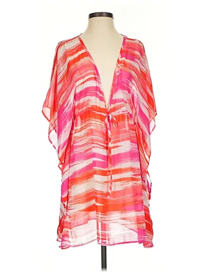 Pre-owned Chico's Swimsuit Cover Up In Pink