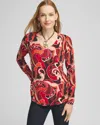 Chico's Swirl V-neck Pullover Sweater In Purple Size 20/22 |  In Deep Raisin