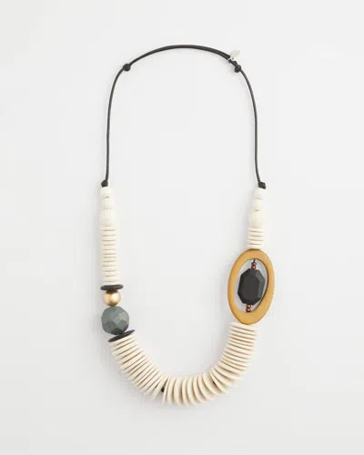 Chico's Sylca X  Cream Mixed-media Peyton Necklace In Multi
