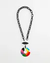 Chico's Sylca X  Multi-color Chain Toggle Necklace In Multi