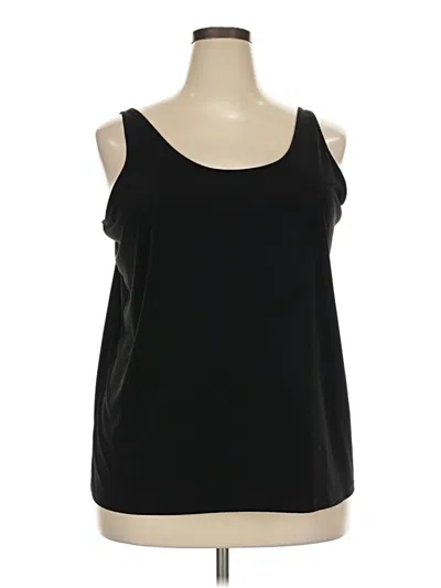 Pre-owned Chico's Tank Top Black Cold Shoulder Neckline Tops