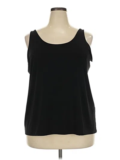 Pre-owned Chico's Tank Top Black Cold Shoulder Neckline Tops