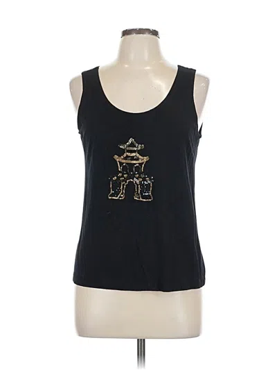 Pre-owned Chico's Tank Top Black Halter Neckline Tops