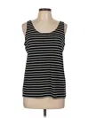 Chico's Tank Top Black Strapless Neckline Tops In Black