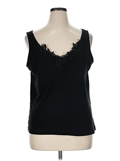 Pre-owned Chico's Tank Top Black Sweetheart Neckline Tops