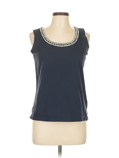 Pre-owned Chico's Tank Top Blue Halter Neckline Tops