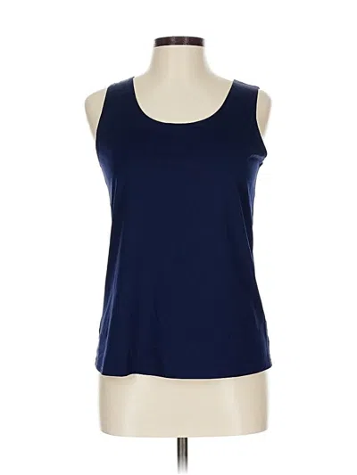 Pre-owned Chico's Tank Top Blue Halter Neckline Tops