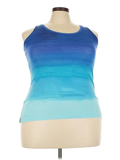 Pre-owned Chico's Tank Top Blue Halter Neckline Tops