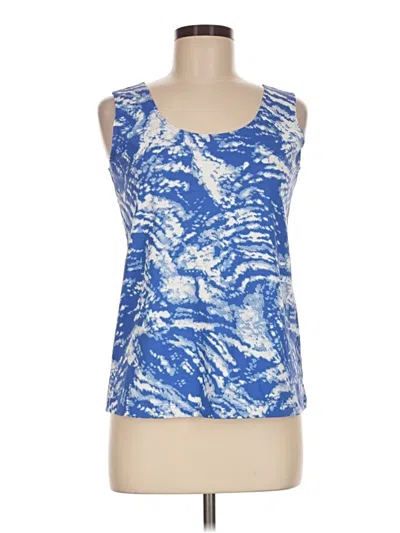 Pre-owned Chico's Tank Top Blue Halter Neckline Tops
