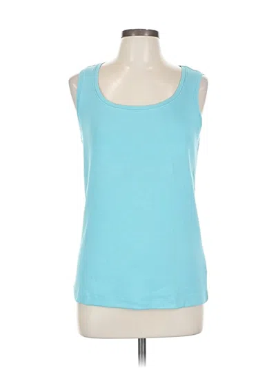 Pre-owned Chico's Tank Top Blue Scoop Neck Tops