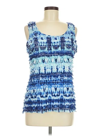 Pre-owned Chico's Tank Top Blue Square Neckline Tops