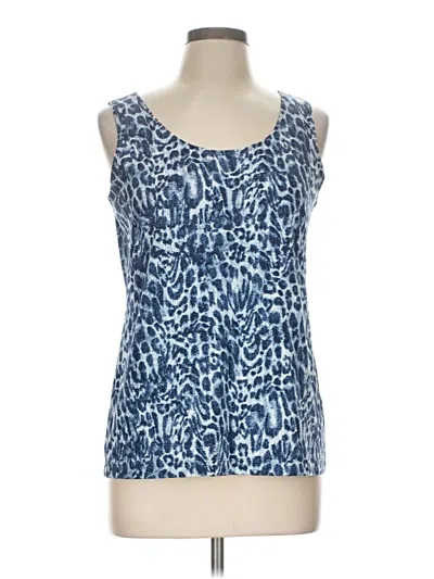 Pre-owned Chico's Tank Top Blue Square Neckline Tops
