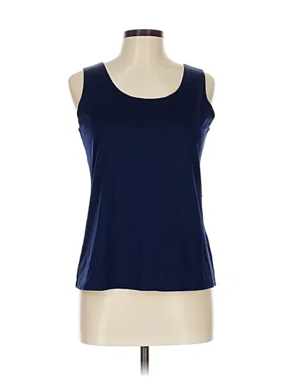 Pre-owned Chico's Tank Top Blue Strapless Neckline Tops