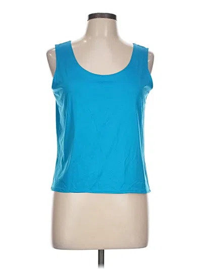 Pre-owned Chico's Tank Top Blue Strapless Neckline Tops