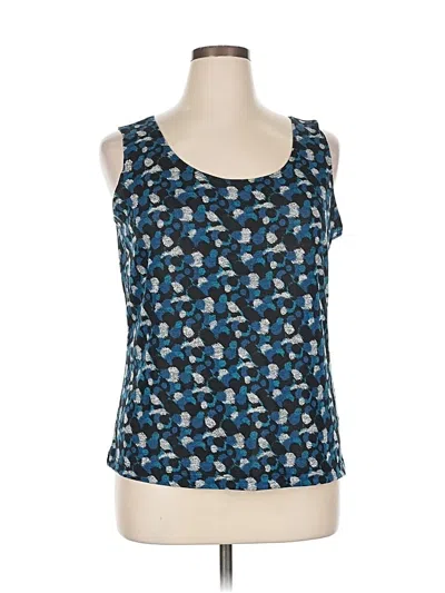 Pre-owned Chico's Tank Top Blue Strapless Neckline Tops