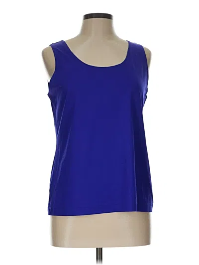 Pre-owned Chico's Tank Top Blue Strapless Neckline Tops