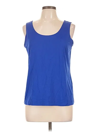Pre-owned Chico's Tank Top Blue Strapless Neckline Tops