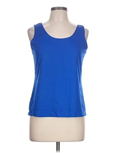 Pre-owned Chico's Tank Top Blue Strapless Neckline Tops