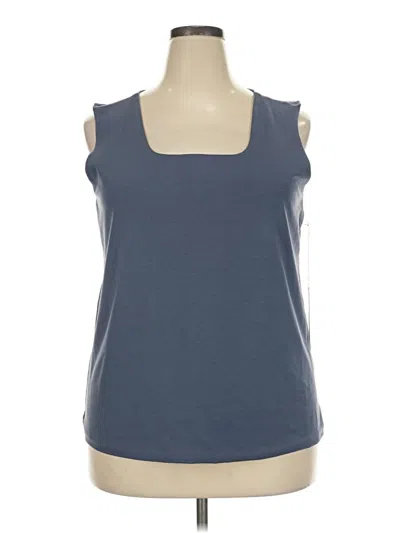 Pre-owned Chico's Tank Top Blue Strapless Neckline Tops